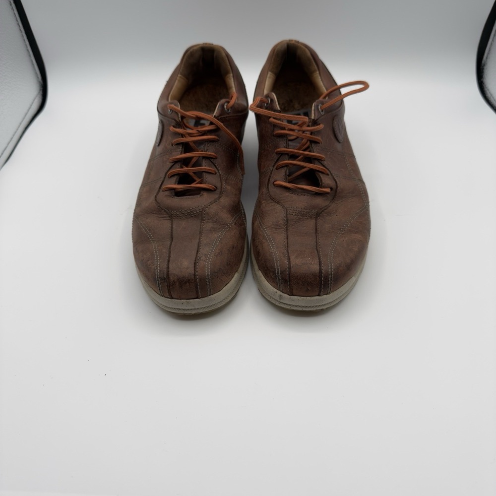 Footjoy Versalux Spikeless Golf Shoes Mens 9 Brown Leather Lace‎ Up 57253